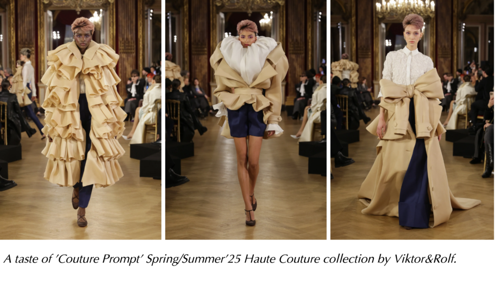 A taste of 'Couture Prompt' Spring/Summer'25 Haute Couture collection by Viktor&Rolf.